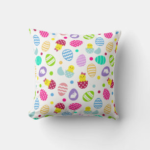 Easter Eggs Throw Pillow