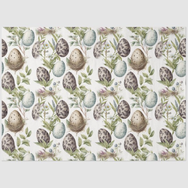 Easter eggs vintage nostalgic pattern No9 Tissue Paper (Front)