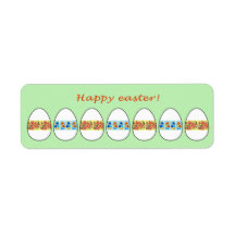 Easter eggs with a floral pattern