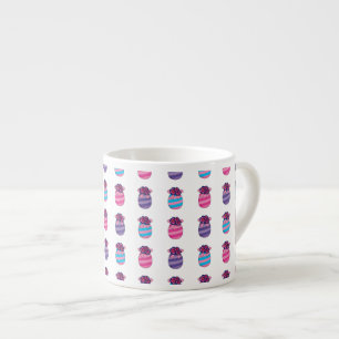 Easter Eggs with Flowers and Ribbon Espresso Cup