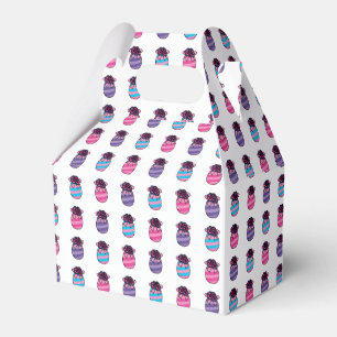 Easter Eggs with Flowers and Ribbon Favor Box