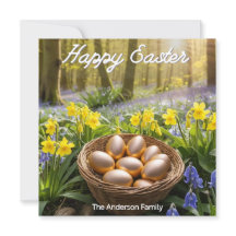 Easter Eggs Woodland Nature Picture Personalized