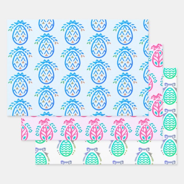 Easter Eggs  Wrapping Paper Sheet (Set)