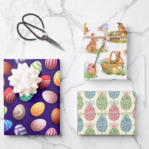 Easter Eggs Wrapping Paper Sheet
