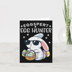Easter Eggspert Egg Hunter Bunny Boys Girls Kids T Card