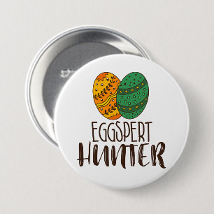 Easter Eggspert Hunter Funny Drawing Quote 3 Inch Round Button