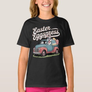 Easter Eggspress Retro Bunny Delivery T-Shirt