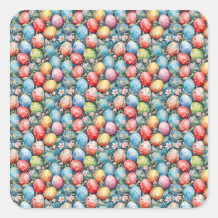 Easter Eggstravagant Delights Square Sticker