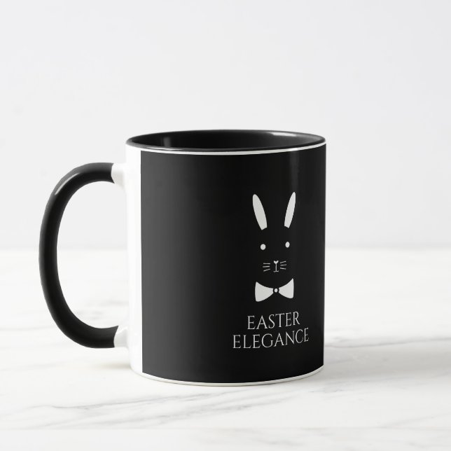 Easter Elegance - Minimalist Bunny Mug (Left)