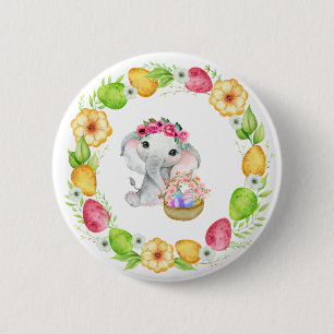 Easter Elephant Button