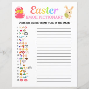 Easter Emoji Pictionary Game
