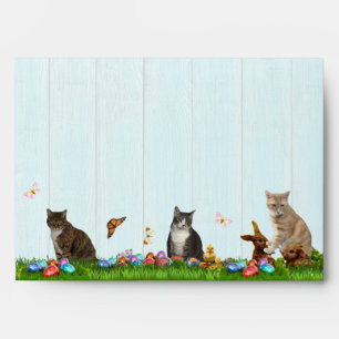 Easter Enveople - With Cats, Bunnies, and Eggs Envelope