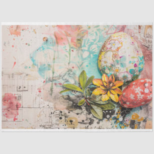 Easter Ephemera Collage Egg Flower 1 Tissue Paper