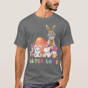 Easter Familly Matching Bunny Unicorn Cat Dinosaur T-Shirt