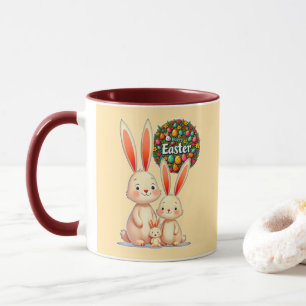 Easter Family – Cute Bunny Celebration - caneca Mug