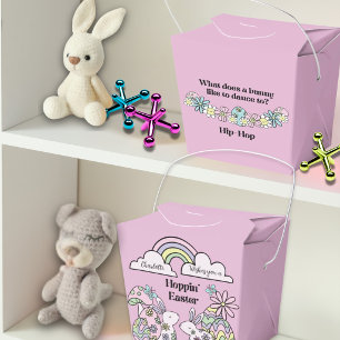 Easter Favour Box Retro Flower Power Bunny
