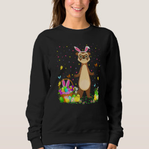 Easter Ferret Bunny Egg Hunting Ferret Easter Sund Sweatshirt