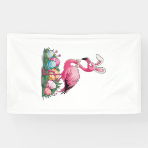 Easter Flamingo T-Shirt Banner