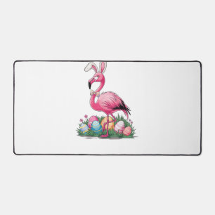 Easter Flamingo T-Shirt Desk Mat