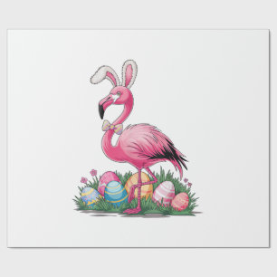 Easter Flamingo T-Shirt Wrapping Paper