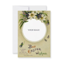 Easter Floral Best Wishes Vintage Victorian