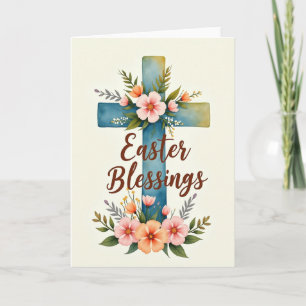 Easter Floral Cross Card