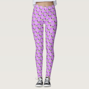 Easter Floral Design on Lilac Yoga Pants