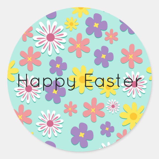 Easter floral pattern Sticker (Front)
