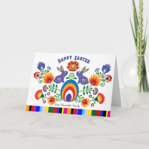 🐰🐇Easter Folklore with 2 bunnies, Card