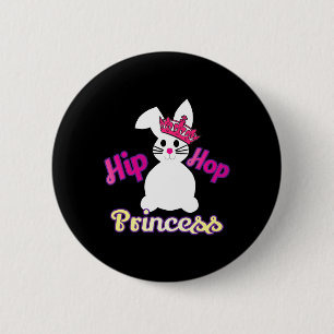 Easter For Girls Toddlers Hip Hop Princess Bunny C 2 Inch Round Button