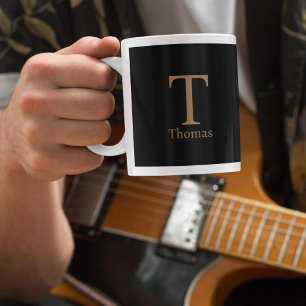 Easter forgiven black & tan customize monogram large coffee mug