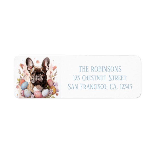 Easter French Bulldog Eggs and Flowers -   (Front)