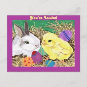 Easter Friends customizable invitation