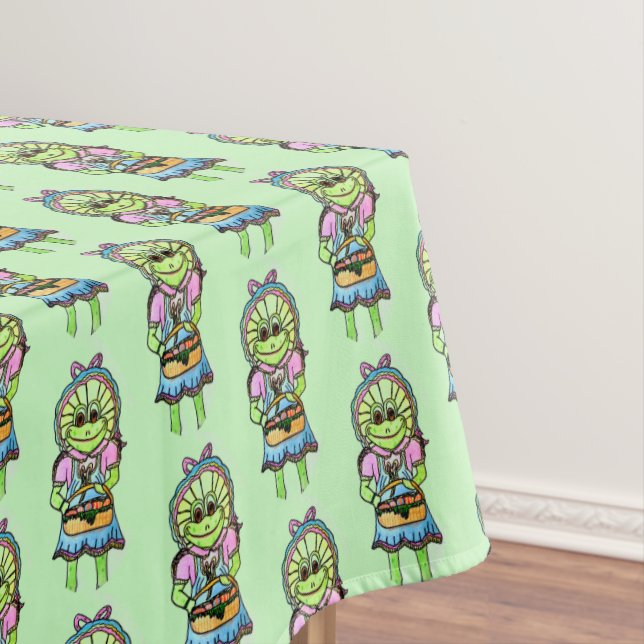 EASTER FROG AND EASTER BASKET TABLECLOTH (In Situ)