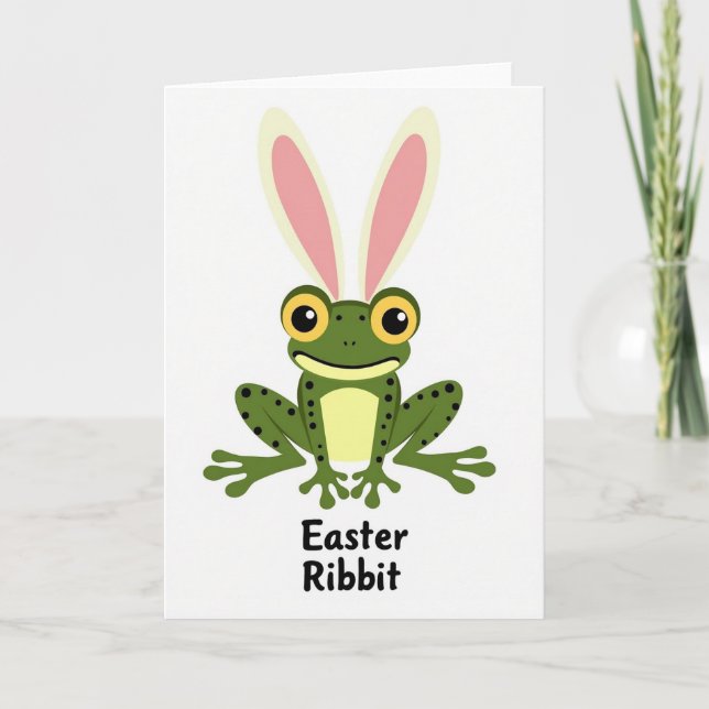 Easter Froggy Fun Time Card (Front)
