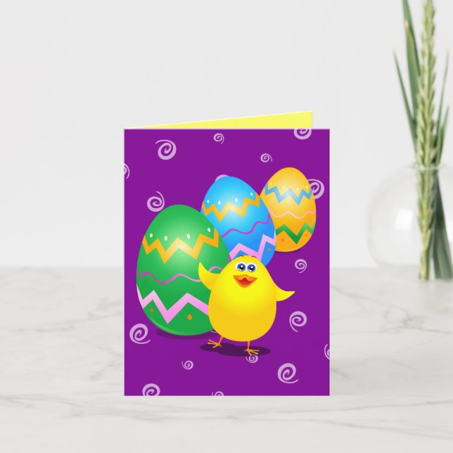 Easter funny chick, card (Front)