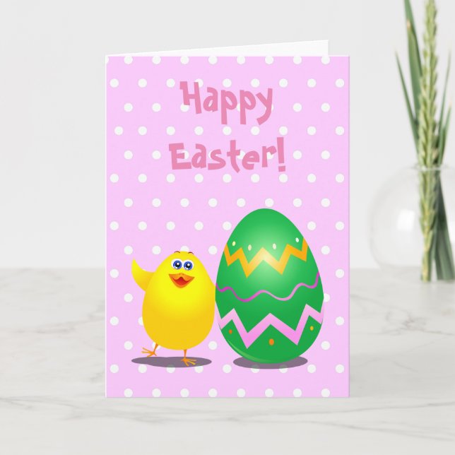 Easter funny chick holiday card (Front)