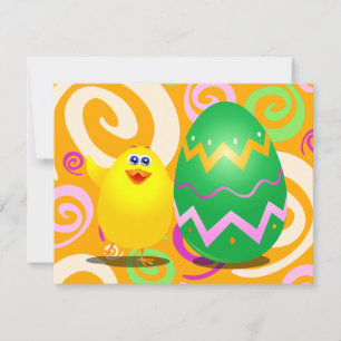 Easter funny chick holiday card