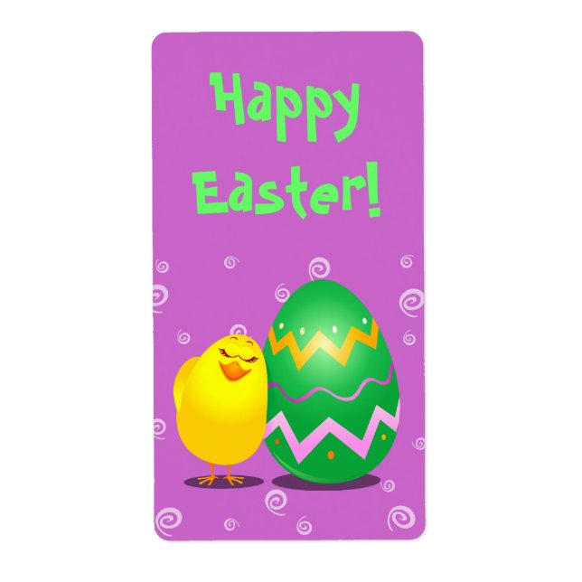 Easter funny chick, label (Front)
