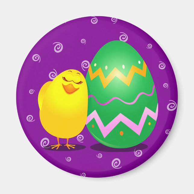 Easter funny chick, magnet (Front)