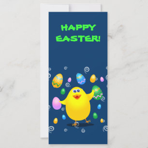 Easter funny chick, rack card