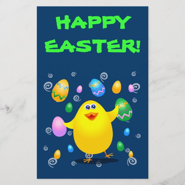 Easter funny chick stationery (Front)