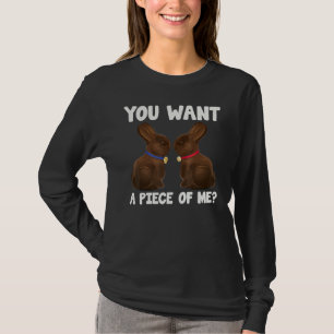 Easter Funny Teens Sayings Chocolate Bunny Meme T-Shirt