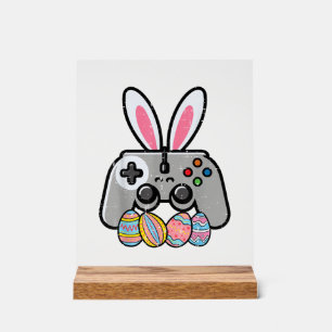Easter Gaming Controller Bunny Ears Boys Kids Yout Acrylic Sign