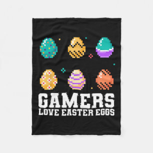 Easter Gaming Gamers Love Easter Eggs Video Gamer Fleece Blanket