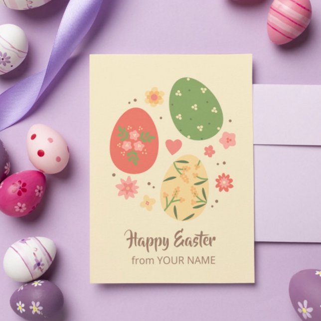 Easter Garden Floral Egg Card (Creator Uploaded)