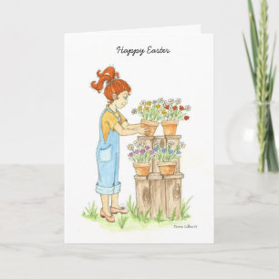 Easter garden holiday card