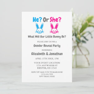 Easter Gender Reveal Party Invitation