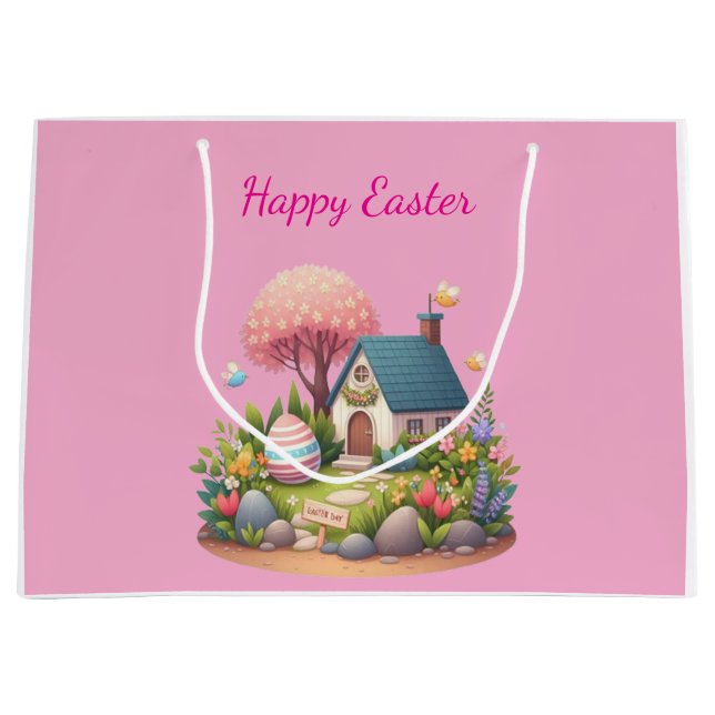 Easter Gift Bag – Bunny & Egg Spring Party Favour (Front)