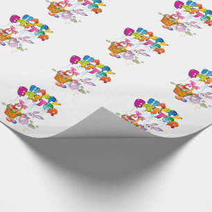 Easter Gift Wrap/Bunny with basket with eggs Wrapping Paper